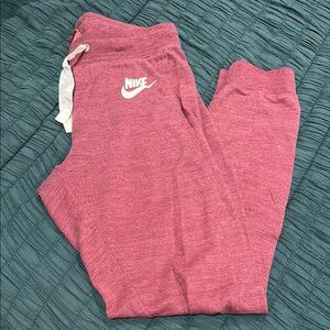 Nike Pink Sweatpants Elastic Cuffs Tapered Fit
